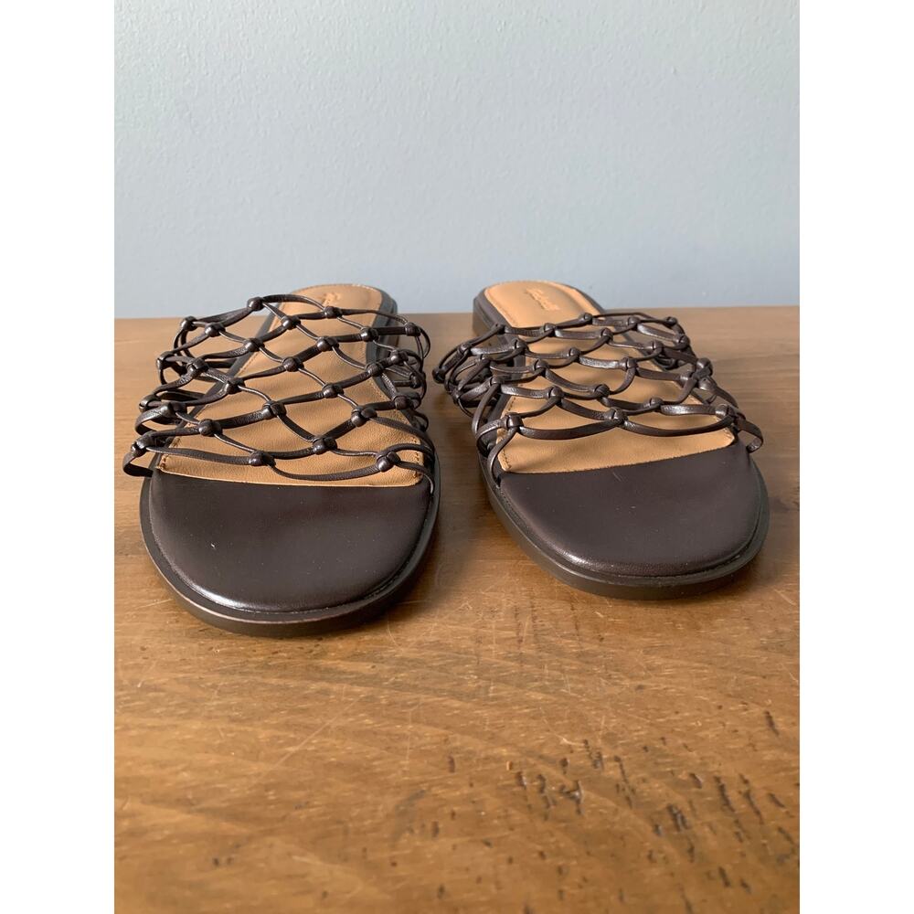 Madewell Danika Sandals Women’s Sandals Knotted Sz 8.5 Summer Chocolate Raisin - Picture 5 of 11